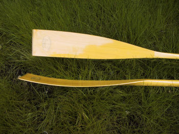 Oars with spooned blades